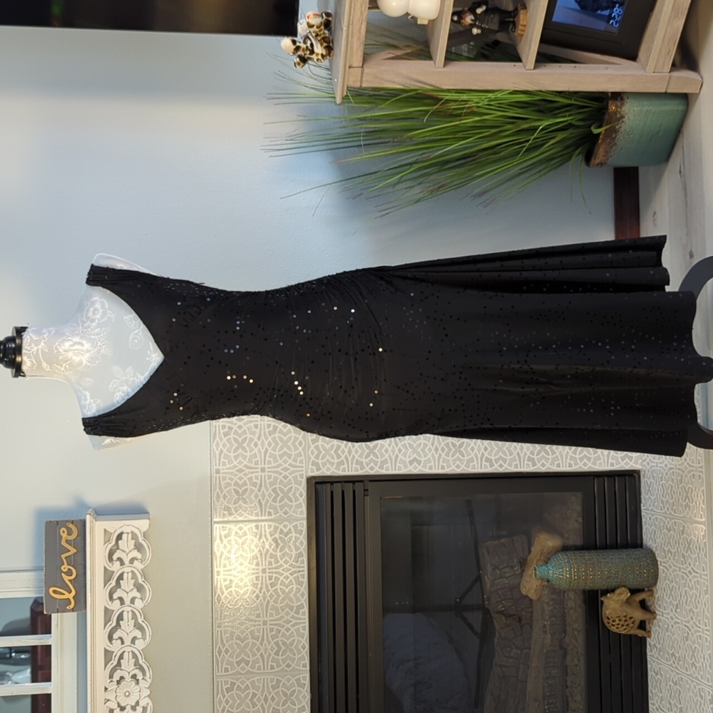 Betsey Johnson Black Sequin Bodycon Dress